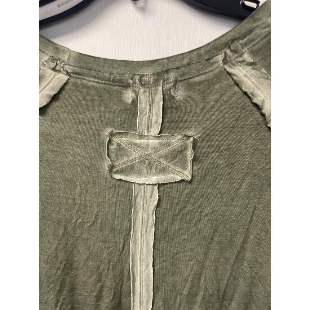 Zenana Outfitters Oversized S Moss Green Short Sleeve Raglan Tee Easily Fit 1X - Picture 9 of 12